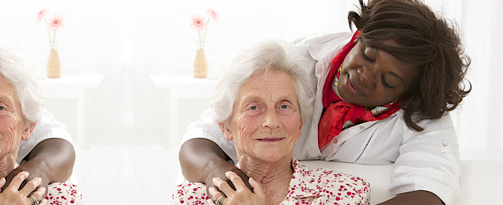 image of a caregiver woman with an elderly woman