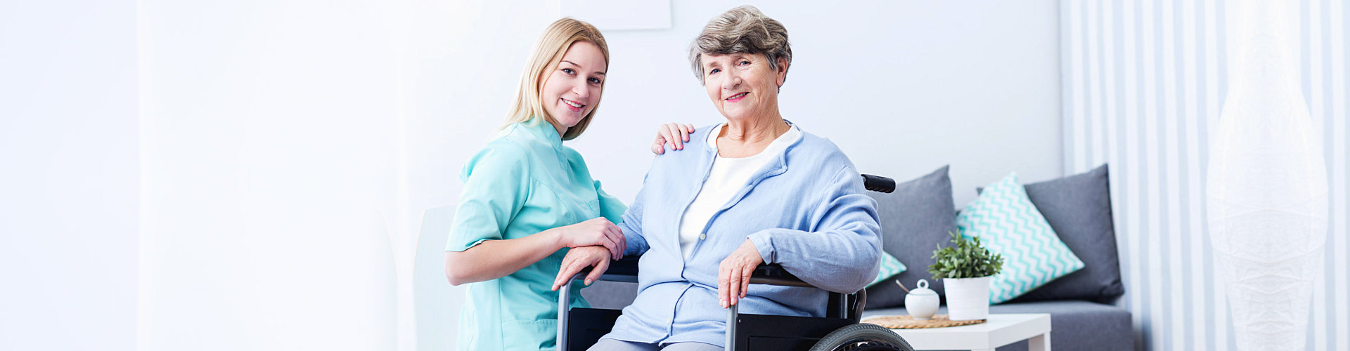 a female nurse with a patient